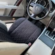Накидки для автомобільних крісел з алькантари Lux Великі чорні стільники Преміум Повний комплект - зображення 3