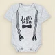 Серый боди-лодочка Dexter`s для мальчика little man 80 см - изображение 1