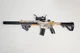 Детский игрушечный автомат на орбизах Орбиган M416 Серо-оранжевый стреляет гидрогелевыми пулями Гель бластер аккумуляторный + 2000 орбизов - изображение 1