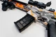Детский игрушечный автомат на орбизах Орбиган M416 Серо-оранжевый стреляет гидрогелевыми пулями Гель бластер аккумуляторный + 2000 орбизов - изображение 5
