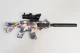 Детский игрушечный автомат на орбизах Орбиган M416 Бело-синий стреляет гидрогелевыми пулями Гель бластер аккумуляторный + 500 орбизов - изображение 1