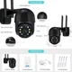 Вулична поворотна PTZ IP-камера з віддаленим доступом Wi-Fi UKC Smart Home Camera A8-B 4.0 Mp iCSee Чорна/Black - зображення 8