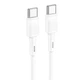 Кабель Hoco Type-C to Type-C Victory charging data cable X83 |1M, 60W, 3A| white - зображення 2