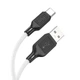 Кабель Hoco Type-C Cool silicone charging data cable X90 |1m, 3A| white - зображення 2