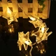 Світлодіодна новорічна гірлянда "Прищіпки-зірочки" 12 LED, 5м + перехідник, 220V, IP44, Теплий білий - зображення 5