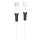 Кабель Hoco Type-C to lightning silicone charging data cable X82 |1m, 20W/3A| white - зображення 1