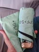 Мини портативный зонт с метал. каркасом, однотонный, от дождя и солнца, с защитой от ультрафиолета, зеленый - изображение 9