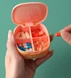 Карманная таблетница Pill box 4 отделения синий - изображение 3