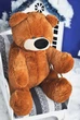 Мягкая игрушка медведь Алина Бублик 95 см коричневый - изображение 3