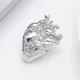 Брошь унисекс BROCHE бижутерия Медицина Анатомическое Сердце серебристая BRGV111521 - изображение 4
