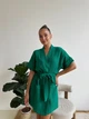 Женский халат COSY Hawaii из муслина L, зеленый (M23) - изображение 5