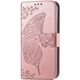 Чохол-книжка з малюнком UniCase Butterfly Pattern для Motorola Edge 50 Fusion - Rose Gold - зображення 4