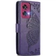 Чохол-книжка з малюнком UniCase Butterfly Pattern для Motorola Edge 50 Fusion - Dark Purple - зображення 5