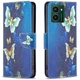 Чехол с рисунком Deexe Color Wallet для HMD Pulse / Pulse Plus - Golden Butterflies - изображение 1
