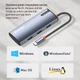 USB-хаб ColorWay USB-C - 3xUSB-A 3.0 HDMI 4K USB-C PD 100W Dark Grey (CW-HUB01) - изображение 16