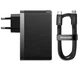 Зарядное устройство Baseus GaN5 Pro 140W 1xUSB/2xUSB-C Ports + USB C-C 240W Cable Black (CCGP100201) - изображение 2