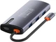 USB-хаб ColorWay USB-C - 3xUSB-A 3.0 USB-A 2.0 RJ-45 USB-C PD 100W Dark Grey (CW-HUB03) - изображение 7