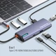 USB-хаб ColorWay USB-C - 3xUSB-A 3.0 USB-A 2.0 RJ-45 USB-C PD 100W Dark Grey (CW-HUB03) - изображение 11