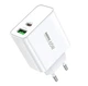 Зарядний пристрій Remax RP-U125 Kiddy Series 1 USB + 1 Type C 65 White - зображення 1
