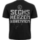 Футболка Rockway Rammstein "Sechs Herzen Die Brennen" Черный (00000004745), Размер L - изображение 2