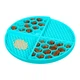Коврик для слизывания и медленного питания WAUDOG Silicone для кошек и собак, 21,1х21,1х3 см, голубой - изображение 3