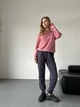Свитшот спортивный без утепления однотонный женский двунитка 90% хлопка 56-58 коралловый - изображение 8