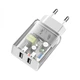 Мережевий Зарядний Пристрій Baseus 2 USB 10.5W 2A CCFS-R White - зображення 4