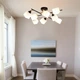 Люстра потолочная Sirius B N4741/8 на восемь ламп Е27 с поворотными матовыми плафонами черная с золотистым IP20 - изображение 2