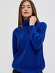 Sweter z golfem damski Moodo Z-SW-3914 S Niebieski (5904152339085) - obraz 1