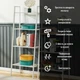 Стеллаж-этажерка четырехъярусный из металла 60х35х148см Белый SW-00002104 - изображение 4