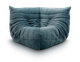 Кутовий диван Fluffy Bag Mia Delemont 235х310 см Синій - зображення 3