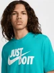 Футболка хлопковая мужская Nike M Nsw Tee Just Do It Swoosh AR5006-345 M Бирюзовая (196975315727) - изображение 3