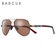 Солнцезащитные очки Aviator Barcur Brown - изображение 1