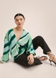 Блузка Mango 27016335 M Зеленая - изображение 7