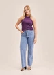 Майка в рубчик Mango 27058631 M Фиолетовый - изображение 5