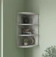 Полочка угловая Альфа на 3 отдела стеллаж открытый 30.1х60х30.1 см (А-60) Бетон - изображение 2