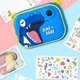 Дитячий цифровий фотоапарат миттєвого друку на дві камери YT-008 Dinosaur у вигляді динозавра 12 Мп 32 Гб Blue - зображення 7