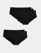 Набор хлопковых трусиков Marks&Spencer шорты Low rise shorts 16(44) 5 шт черный 0017 - изображение 1