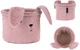 Кошик для зберігання Kite Lovely Rabbit 20х16 см плюшевий Рожевий (K24-3100S-1) - зображення 1