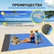 Водонепроникне складане покривало для пляжу 200х210 см, синє / Пікникова підстилка / Туристичний килимок / Анти-пісочний пляжний мат / Кемпінговий килимок - зображення 6
