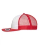 Кепка Myrtle Beach 6 Panel Flat Peak Cap U MWRE Белый / Красный (MB6240MWREU) - изображение 2