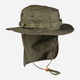 Тактична панама чоловіча MIL-TEC British Boonie Hat with Neck Flap R/S"12326101 L [182] Olive (4046872385612) - зображення 6