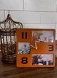 Часы Фоторамка Your Time Квадрат 21,5*21,5*3,5 см оранжевый (EG6412) - изображение 1