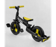 Дитячий велосипед трансформер Best Trike 58195 біло чорно жовтий беговел двоколісний триколісний велосипед каталка з батьківською ручкою - изображение 2
