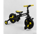 Дитячий велосипед трансформер Best Trike 58195 біло чорно жовтий беговел двоколісний триколісний велосипед каталка з батьківською ручкою - изображение 3