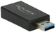 Adapter Delock USB Type-A - USB Type-C Black (4043619656899) - obraz 1