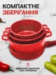 Набір каструль 3шт + сковорода з антипригарним гранітним покриттям, індукційним дном і термостійким склом, силіконові прихватки, 9 предметів, червоний - зображення 7