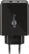 Ładowarka sieciowa Goobay USB-C PD Dual Fast Charger 30W Black (4040849616730) - obraz 2