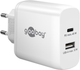 Ładowarka sieciowa Goobay USB-C PD GaN Dual Fast Charger 45 W White (4040849654121) - obraz 1