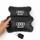 Набор автодушки 2шт на подголовник Audi / Ауди из натуральной кожи черная / Подголовник в машину - изображение 3